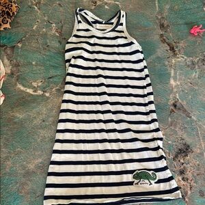 Mini Rodini Navy and White Striped Racerback Dress
